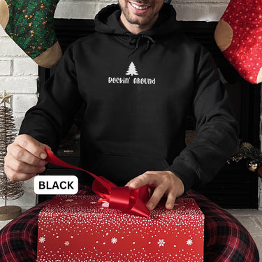 Christmas Tree Rockin Round Hoodie for Men